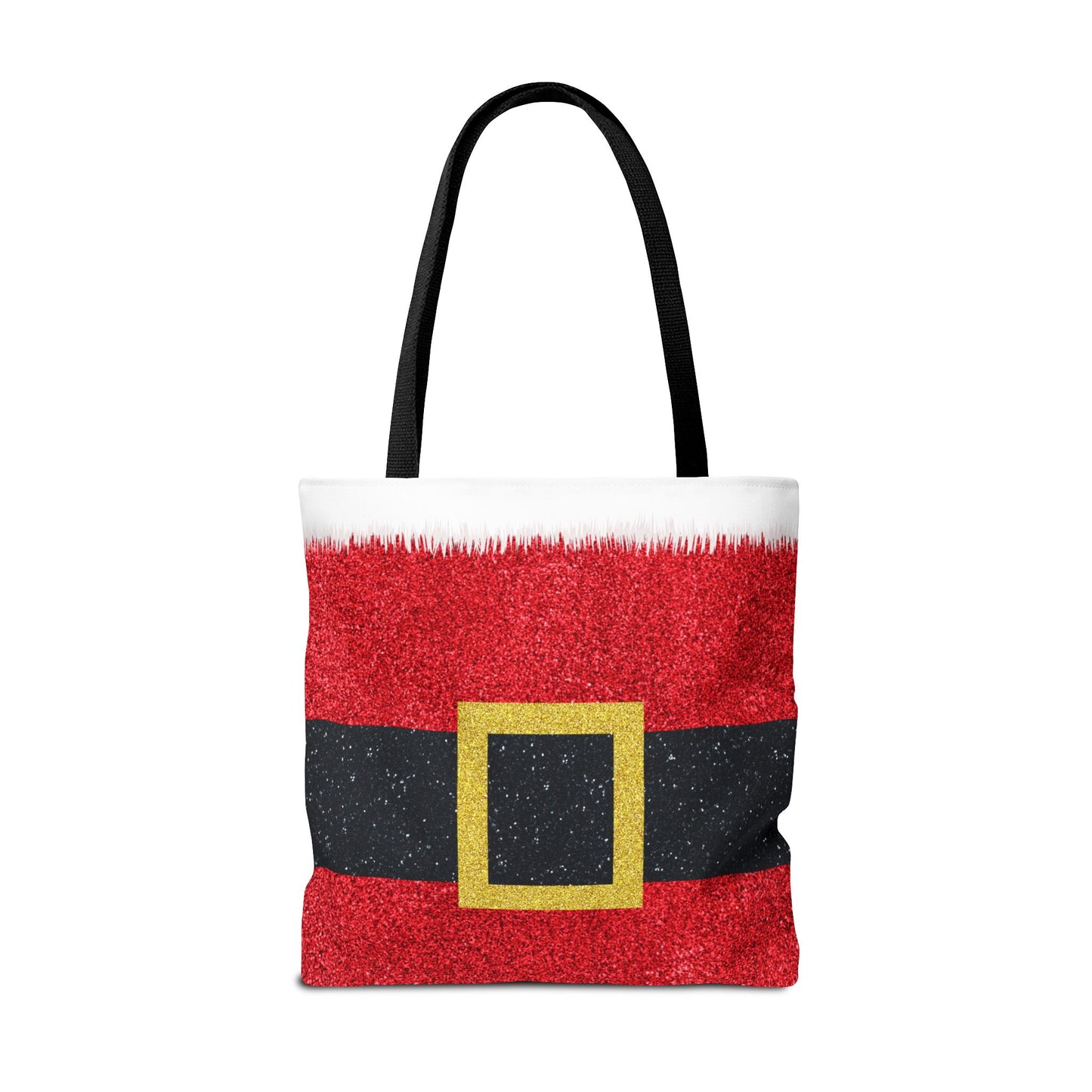 Santa Belt Christmas Tote Bag | Festive Holiday Gift & Shopping Bag