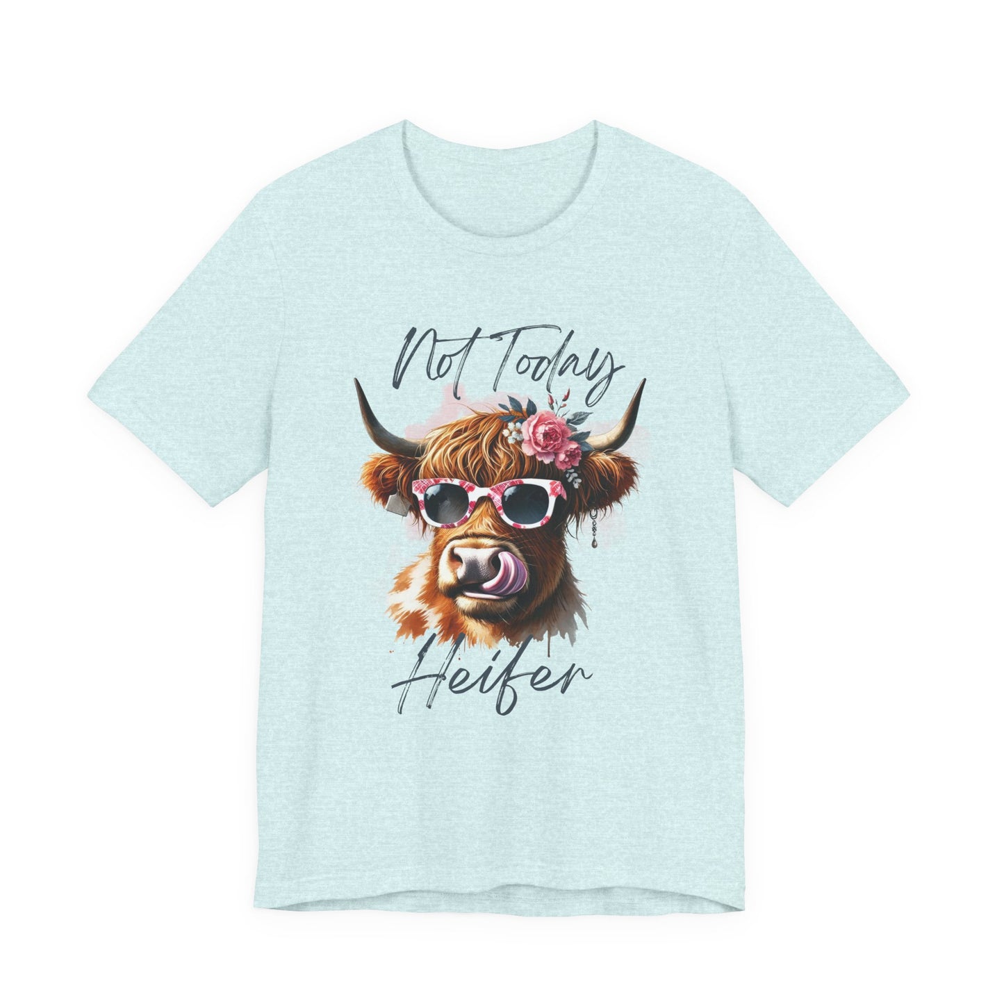 Not Today Heifer Graphic Tee | Unisex Short Sleeve T-Shirt, Funny Cow Tee, Animal Lover Gift, Farmhouse Style Top, Casual Wear, Gift for Him or Her