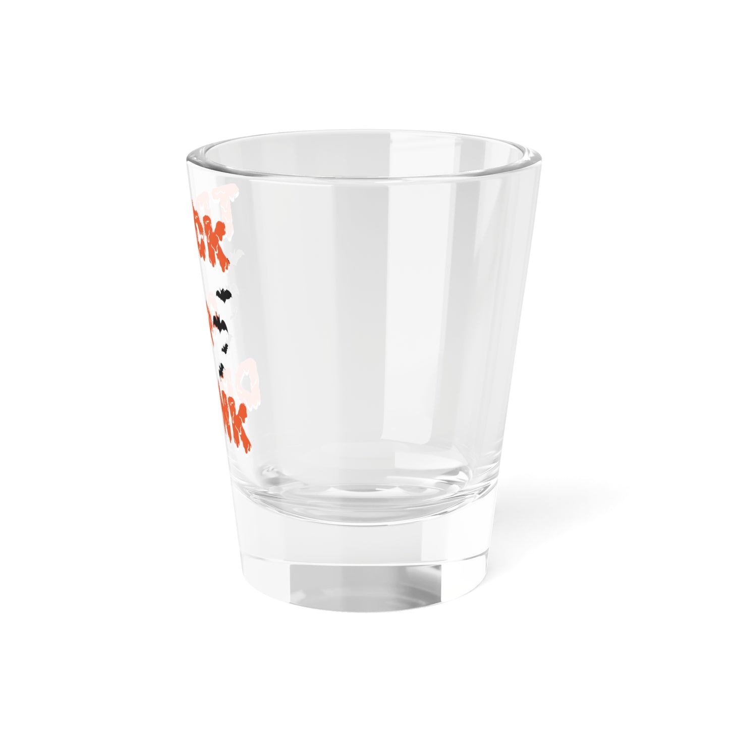 Halloween 1.5oz Shot Glass, Trick or Drink Party Glass, Fun Drinkware for Parties, Halloween Decor, Gift for Party Lovers, Retro Style