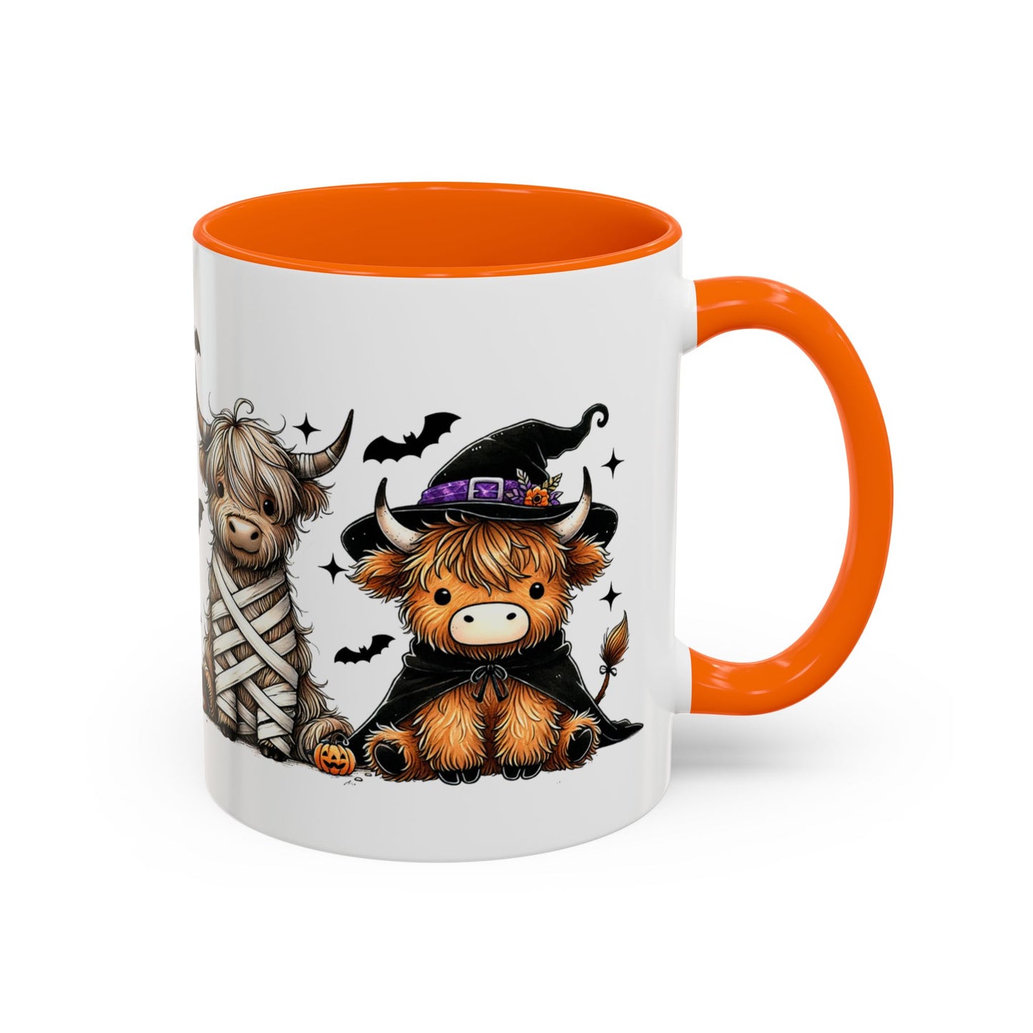 Halloween Highland Cow Coffee Mug, Cute Mug, Spooky Drinkware, Gifts for Cow Lovers, Fall Décor, Halloween Decor