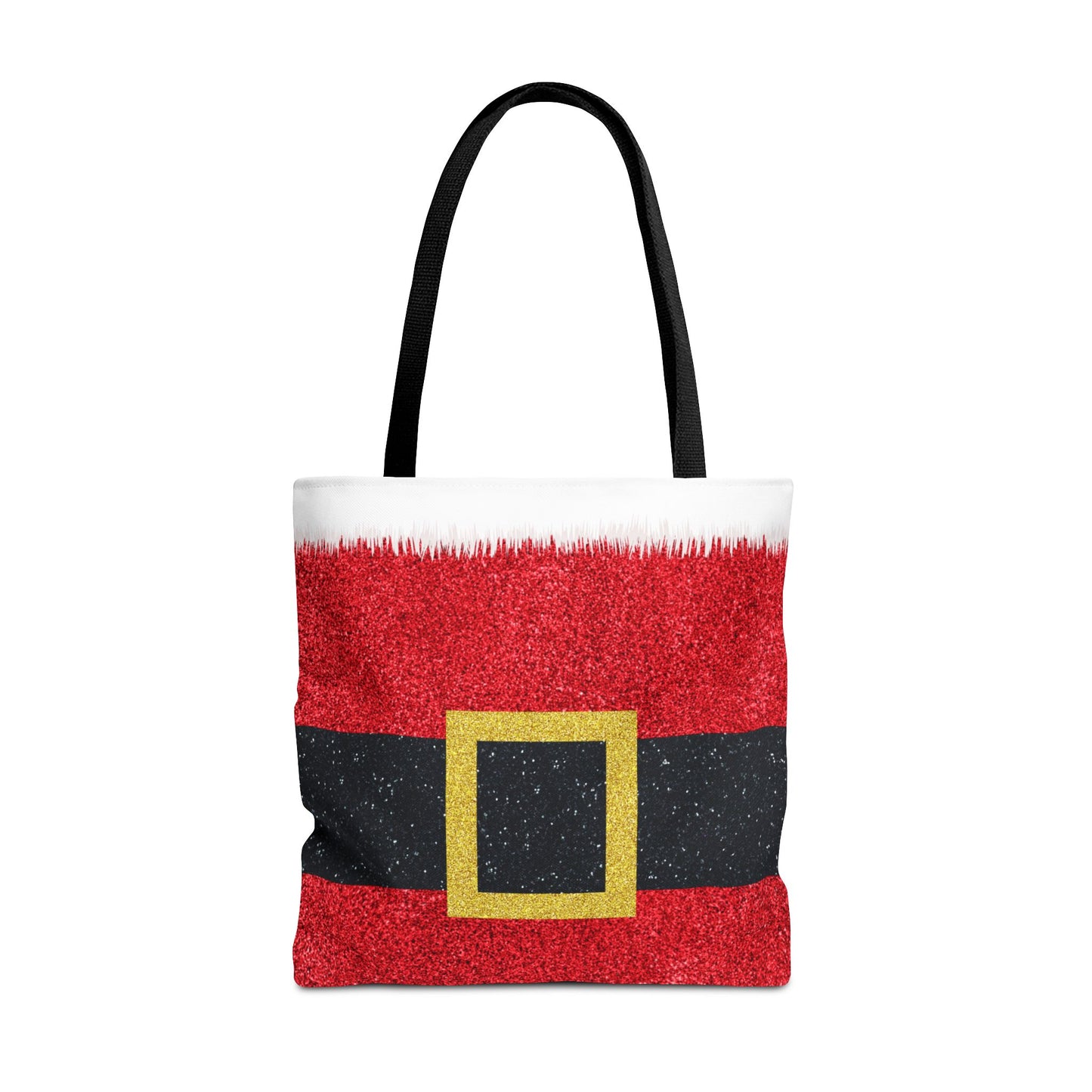 Santa Belt Christmas Tote Bag | Festive Holiday Gift & Shopping Bag