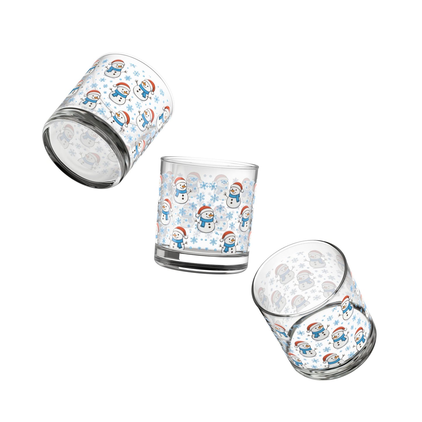 Snowman 10oz Rocks Glass | Christmas Holiday Cheer Drinkware