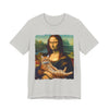 Mona Lisa Cat Graphic Tee | Unisex Short Sleeve T-Shirt, Cute Cat Shirt, Art Lover Gift, Fun Graphic Tee, Casual Wear, Cat Lover Apparel