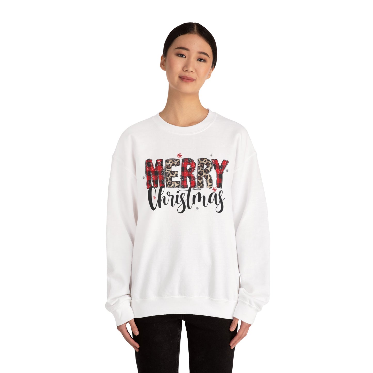 Merry Christmas Unisex Crewneck Sweatshirt | Cozy Christmas Holiday Graphic Pullover