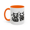 Halloween Cat Accent Coffee Mug, Cute Skeleton Cats Mug, Spooky Gifts, Black Cat Mug for Halloween, Witchy Home Decor