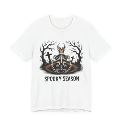 Spooky Season Skeleton Graphic Tee | Unisex Short Sleeve T-Shirt, Halloween Shirt, Unisex T-shirt, Autumn Apparel, Fun Casual Wear