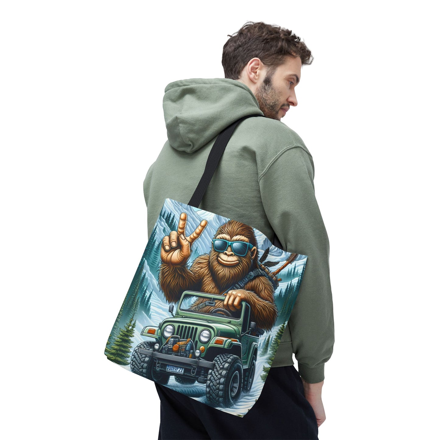 Sasquatch Adventure Tote Bag, Funny Outdoor Enthusiast Gift, Outdoor Lovers Bag, Quirky Shopping Tote, Camping Accessory