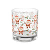Festive Santa 10oz Rocks Glass | Christmas Holiday Cheer Drinkware