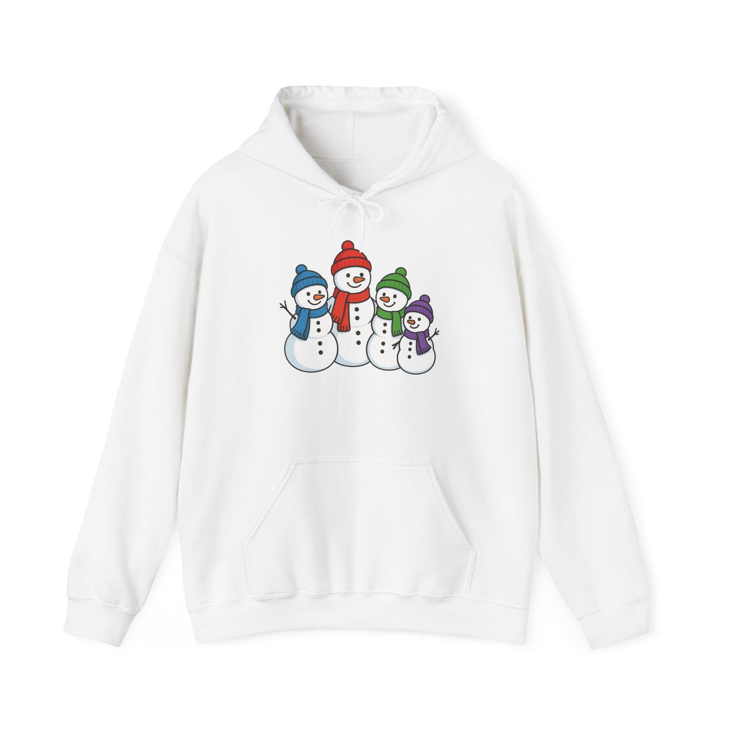 Snowman Family Hoodie | Christmas Festive Holiday Hooded Sweatshirt