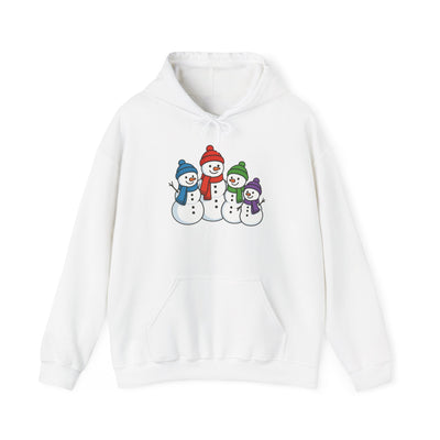 Snowman Family Hoodie | Christmas Festive Holiday Hooded Sweatshirt