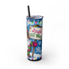 "Jingle All The Way" Gnome Christmas 20oz Skinny Tumbler with Straw | Holiday Tumbler Gift For Everyone