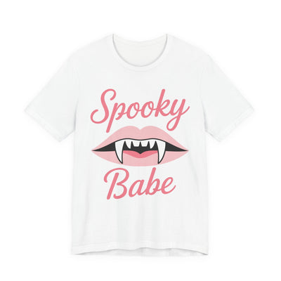 Spooky Babe Tee - Unisex Jersey Short Sleeve T-Shirt, Halloween Outfit, Casual Wear, Gift for Her, Graphic Tee