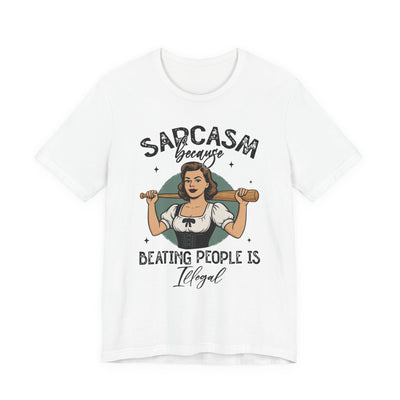 Sarcasm Tee: Funny Unisex Jersey Short Sleeve Shirt, Gift for Sarcasm Lovers, Humor T-Shirt, Casual Wear, Holiday Gifts
