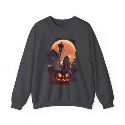 Spooky Pumpkin Sweatshirt - Cozy Halloween, Autumn Fashion, Unisex Crewneck, October Style, Fall Wardrobe