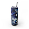 Blue Dragon 20oz Skinny Tumbler With Straw | Fantasy Drinkware, Travel Mug, Gift for Dragon Lovers, Unique Beverage Container