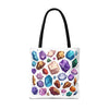 "What's in this thing, rocks?" Sarcastic Colorful Crystal Gemstone Tote Bag With Assorted Handle Colors