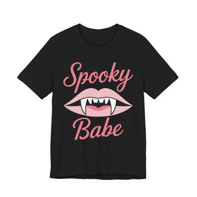 Spooky Babe Tee - Unisex Jersey Short Sleeve T-Shirt, Halloween Outfit, Casual Wear, Gift for Her, Graphic Tee