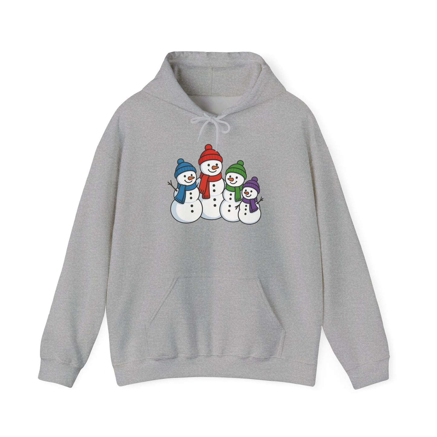 Snowman Family Hoodie | Christmas Festive Holiday Hooded Sweatshirt
