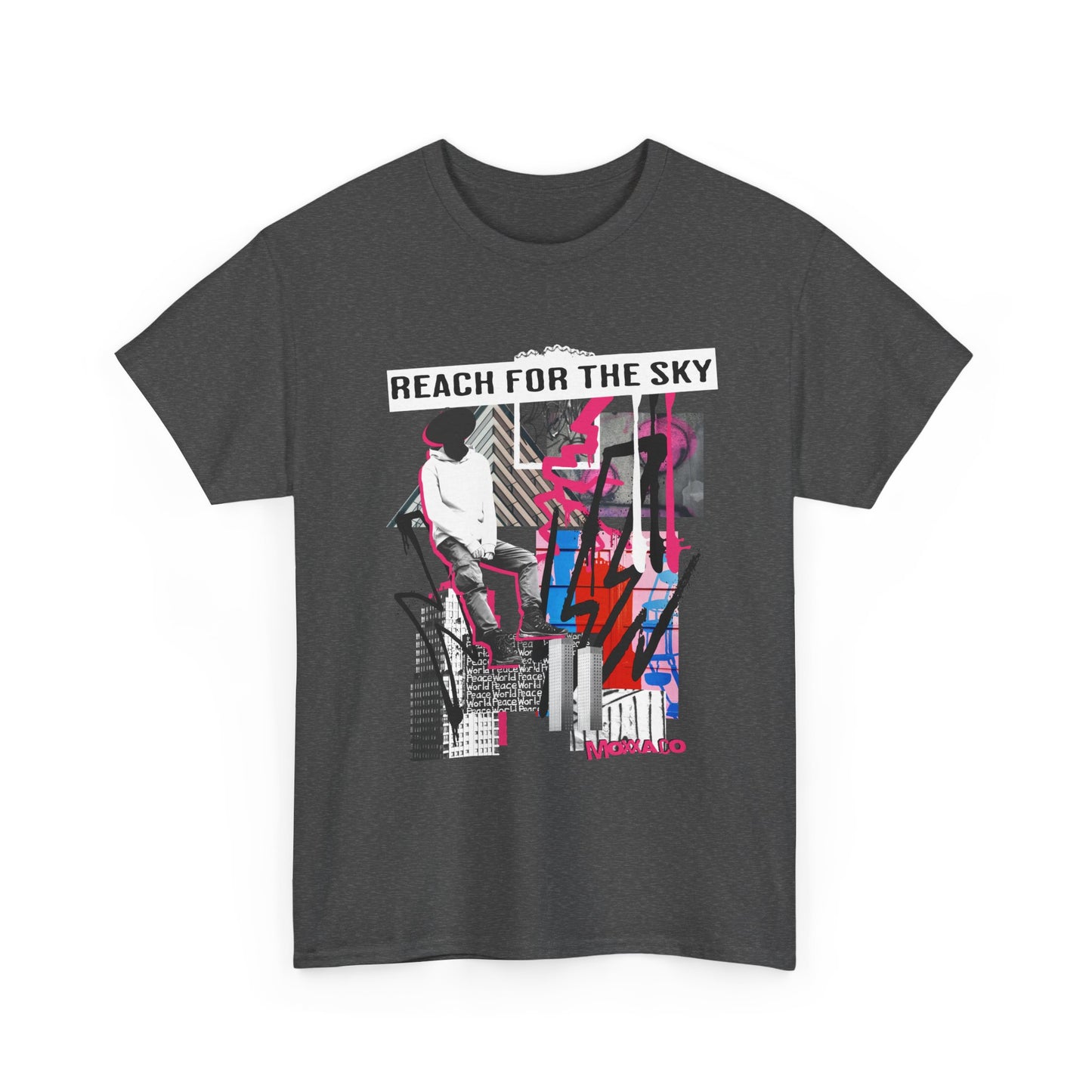 Streetwear Art Collage "Reach For The Sky" Unisex Tee | Everyday City Life T-Shirt, Urban Clothing