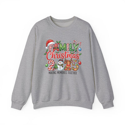 Family Christmas 2025 - Making Memories Together Unisex Crewneck Sweatshirt | Cozy Christmas Holiday Graphic Pullover