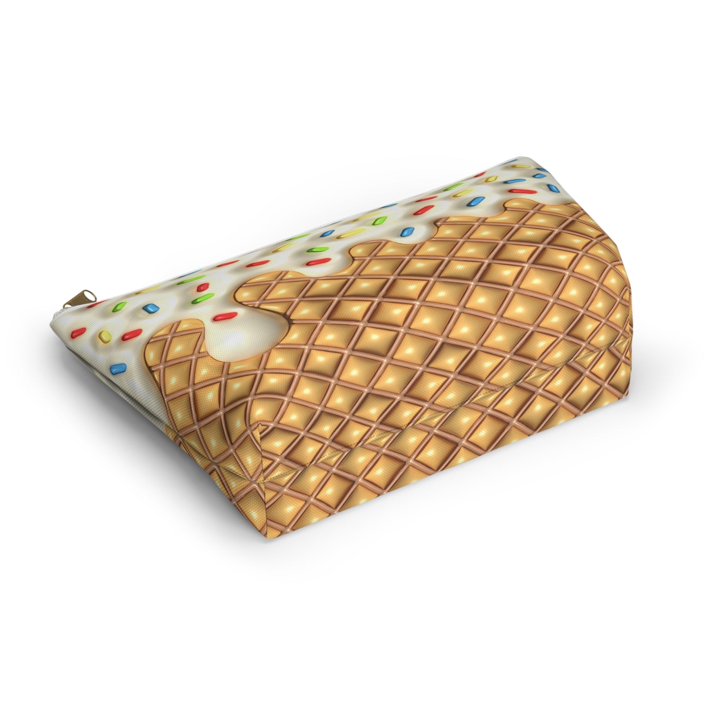 Ice Cream Cone Accessory Pouch, Fun Makeup Bag, Cute Storage for Travel, Perfect Gift for Ice Cream Lovers, Birthday Party Favor