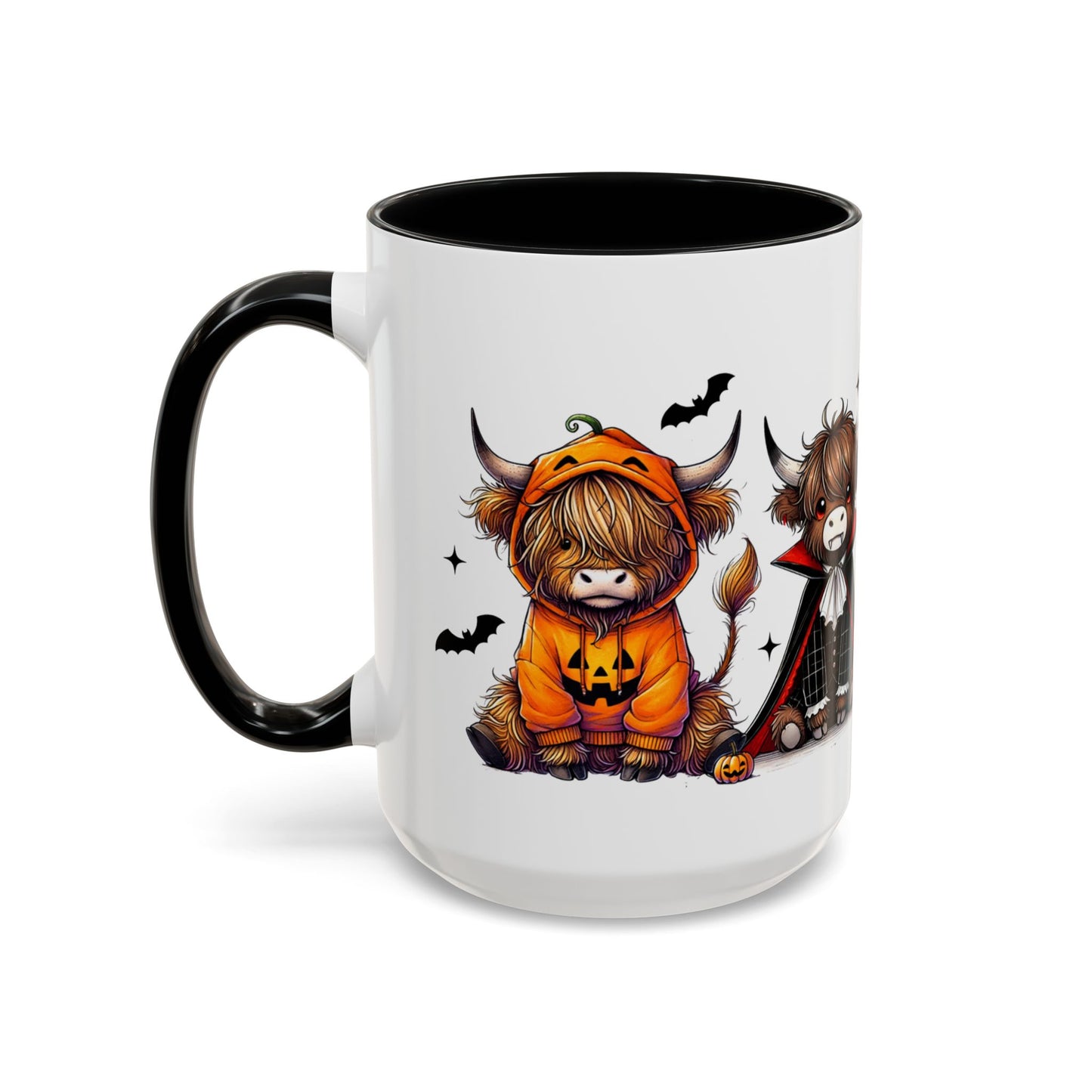 Halloween Highland Cow Coffee Mug, Cute Mug, Spooky Drinkware, Gifts for Cow Lovers, Fall Décor, Halloween Decor