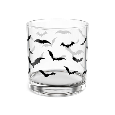 Spooky Bat Halloween Rocks Glass, 10oz - Perfect for Halloween Parties, Home Bar Decor, Gifts for Cocktail Lovers, Unique Drinkware, Haunted Theme