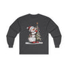 Christmas Snowman Unisex Long Sleeve Tee | Snowman Shirt, Christmas Tree Long Sleeve