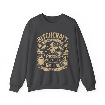 Bitchcraft Crewneck Sweatshirt - Witchy Vibes, Cozy Gift, Halloween Apparel, Casual Style, Unisex Fashion