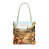 Autumn Harvest Tote Bag - Pumpkin Patch AOP, Eco-Friendly Grocery Bag, Fall Festival Accessory, Thanksgiving Gift, Seasonal Shopping Bag