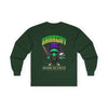 Anarchy Alien Long Sleeve Tee | Cartoon Alien with Bat & Skull Streetwear Shirt