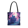 Spooky Haunted House Tote Bag | Perfect for Halloween, Trick or Treating, Cozy Nights, Gift for Halloween Lovers