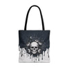 Gothic Skull Tote Bag, Halloween Gift, Gothic Decor, Edgy Fashion, Reusable Shopping Bag