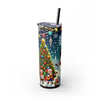Snowman & Carolers Christmas 20oz Skinny Tumbler with Straw | Holiday Tumbler Gift For Everyone