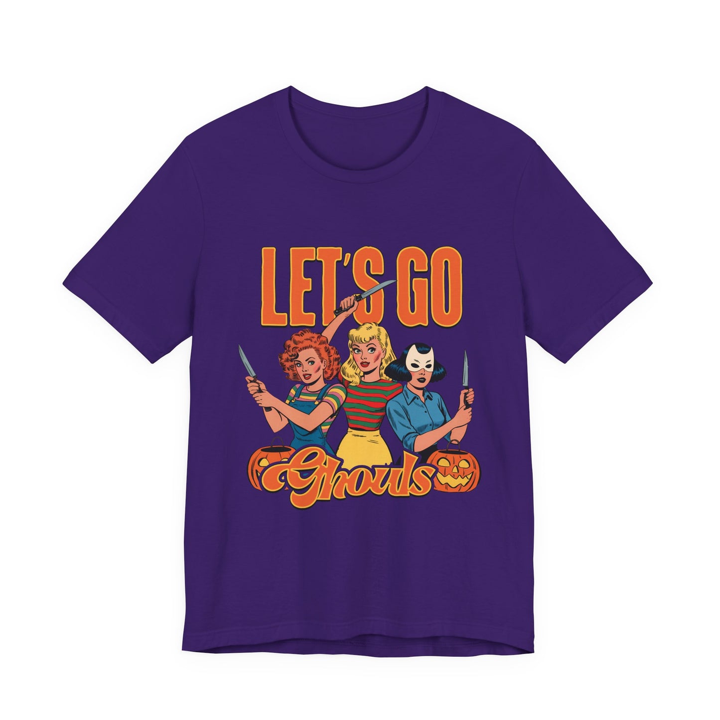 Let's Go Ghouls Halloween Graphic Tee, Unisex Jersey Short Sleeve T-Shirt, Let’s Go Ghouls, Spooky Shirt, Autumn Apparel, Costume Party Top