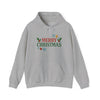 Merry Christmas Holly & Ornaments Hoodie | Christmas Festive Holiday Hooded Sweatshirt