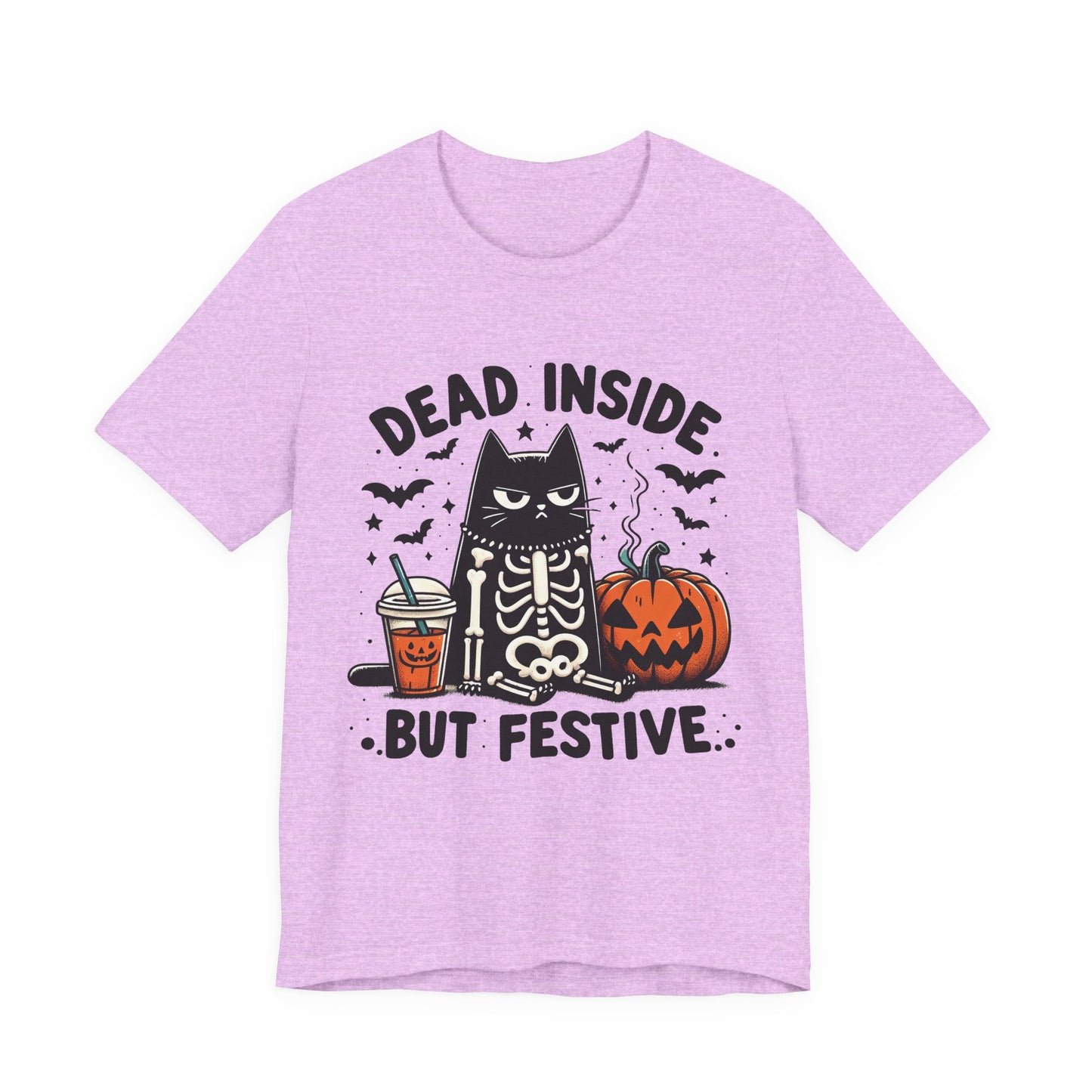 Dead Inside, But Festive Halloween Cat Tee, Dead Inside But Festive, Unisex Shirt, Fall Fashion, Halloween Party, Gift for Cat Lovers, Spooky Season