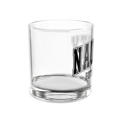 Naughty But Nice-ish 10oz Rocks Glass | Sarcastic Cocktail Glass, Fun Gift for Holidays, Barware for Friends, Drinkware for Parties