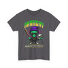 Anarchy Alien Graphic Tee | Cartoon Alien with Bat & Skull Streetwear T-Shirt