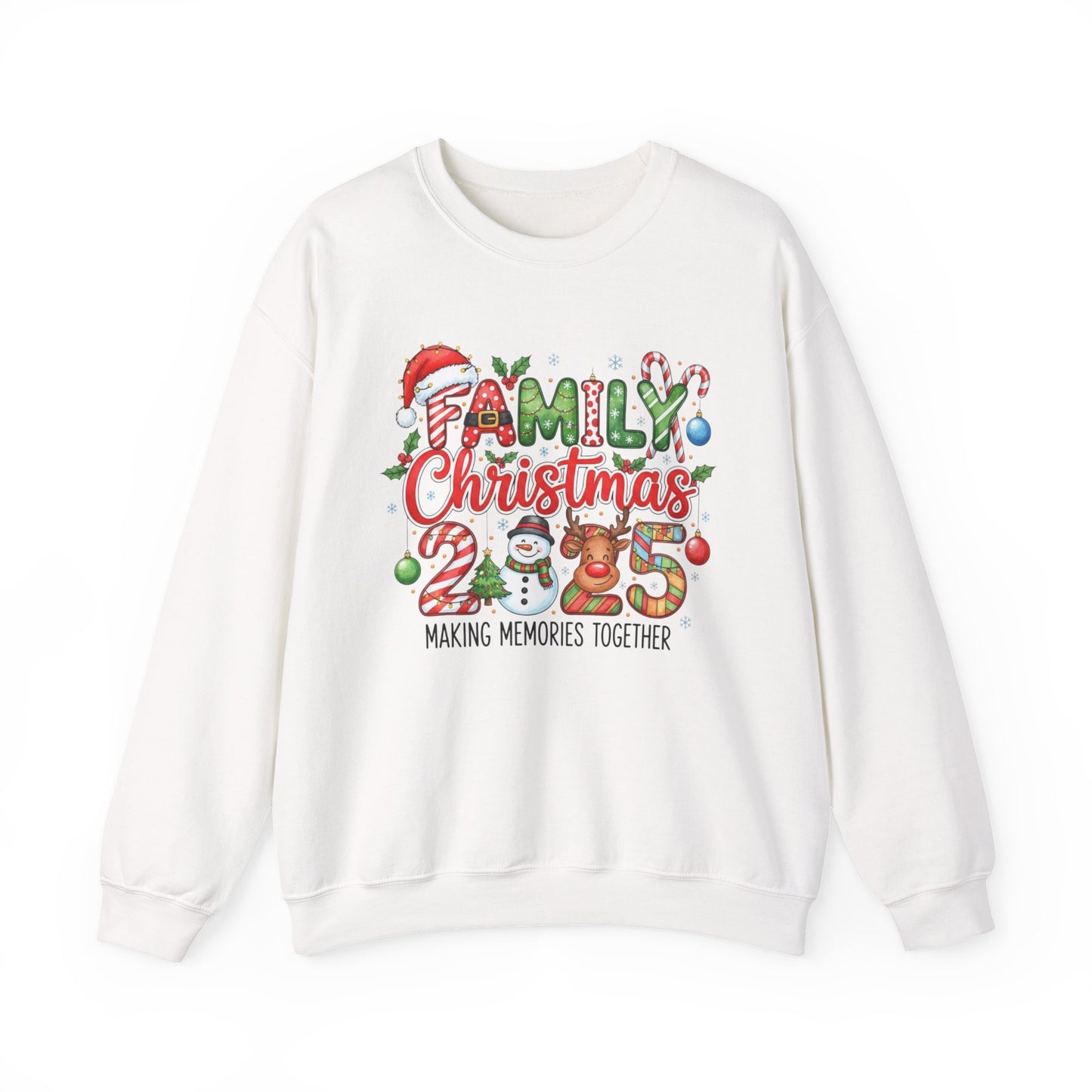 Family Christmas 2025 - Making Memories Together Unisex Crewneck Sweatshirt | Cozy Christmas Holiday Graphic Pullover