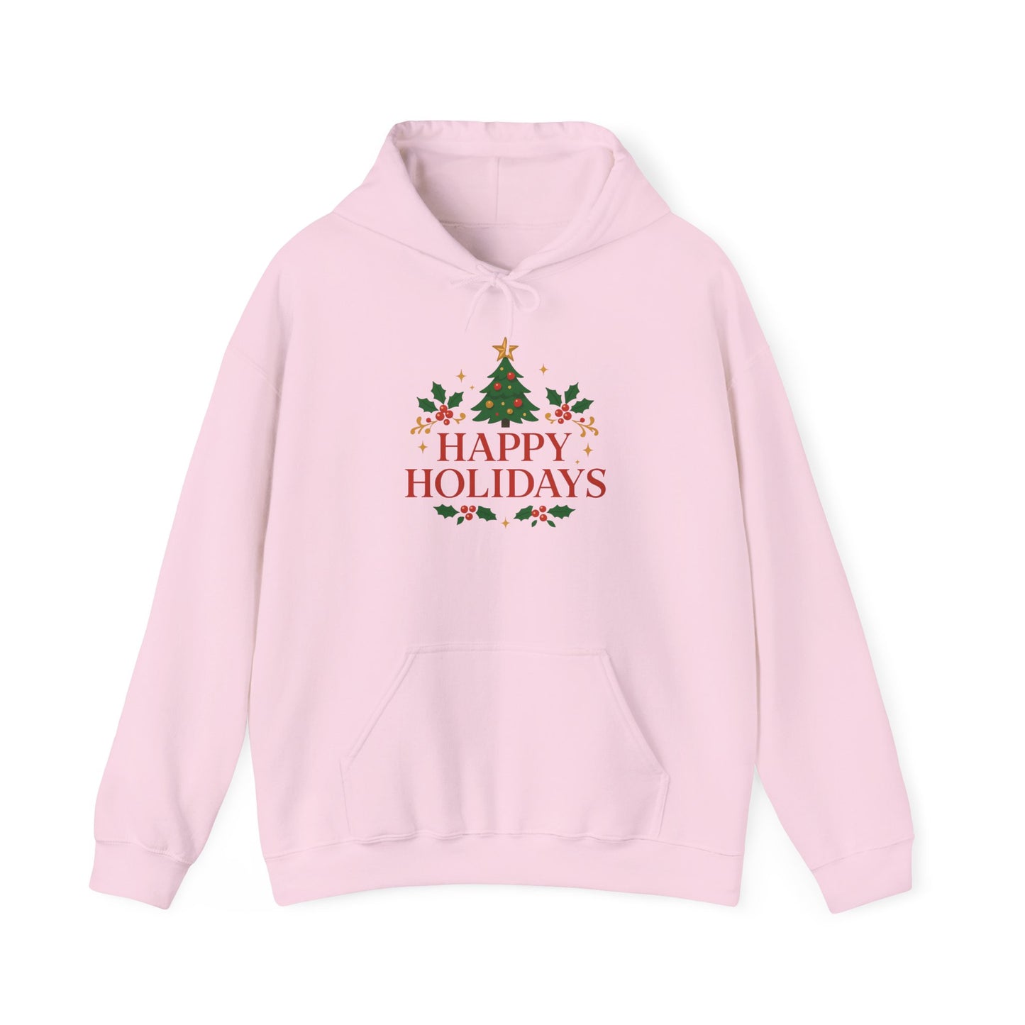 Happy Holidays Christmas Tree Hoodie | Christmas Festive Holiday Hooded Sweatshirt