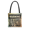 Warning, I'm An Asshole Tote Bag - Humorous Gift, Novelty Bag, Statement Tote, Everyday Use, Unique Gift for Friends