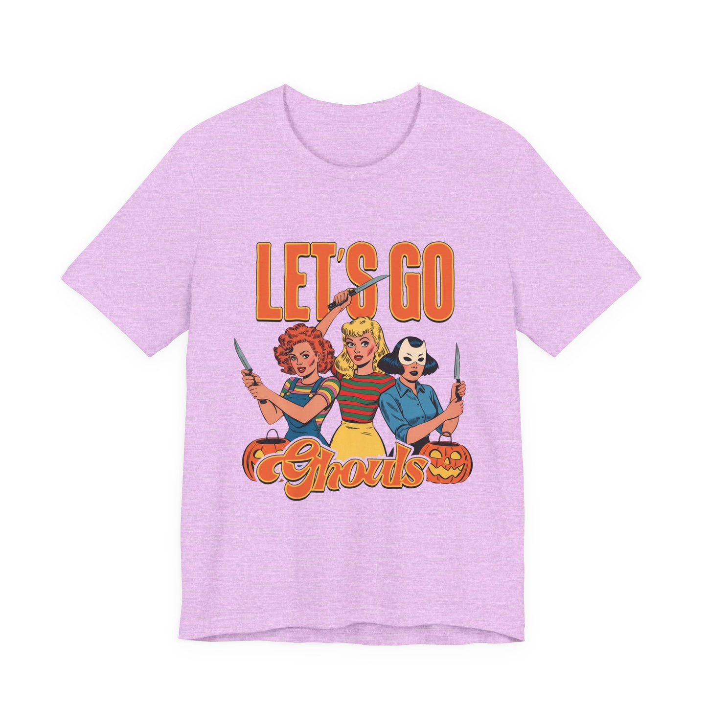Let's Go Ghouls Halloween Graphic Tee, Unisex Jersey Short Sleeve T-Shirt, Let’s Go Ghouls, Spooky Shirt, Autumn Apparel, Costume Party Top