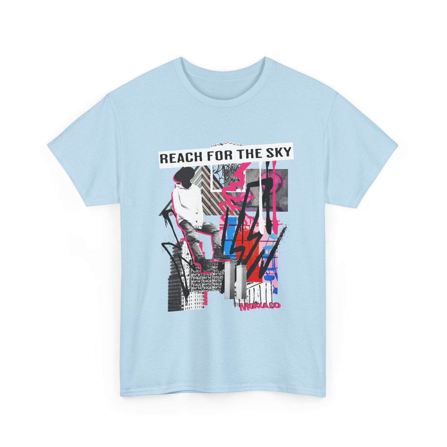 Streetwear Art Collage "Reach For The Sky" Unisex Tee | Everyday City Life T-Shirt, Urban Clothing