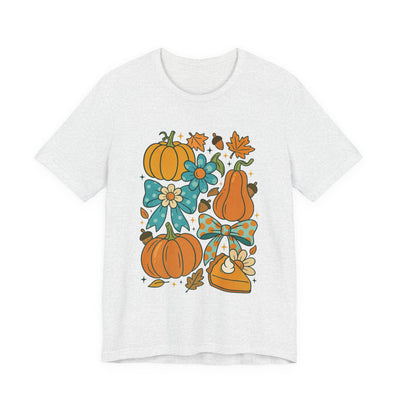 Autumn Vibes Short Sleeve Graphic Tee | Unisex Short Sleeve T-Shirt, Fall T-Shirt, Pumpkin Graphic Tee, Harvest Shirt, Thanksgiving Apparel, Seasonal Wear