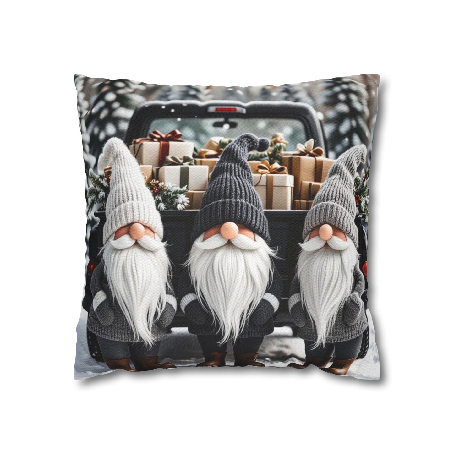Gnome Christmas Pillowcase | Holiday Decorative Throw Pillow Cover COVER ONLY