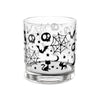 Halloween Rocks Glass, 10oz - Spooky Drinkware for Parties, Skull & Cats Design, Perfect for Halloween Decor