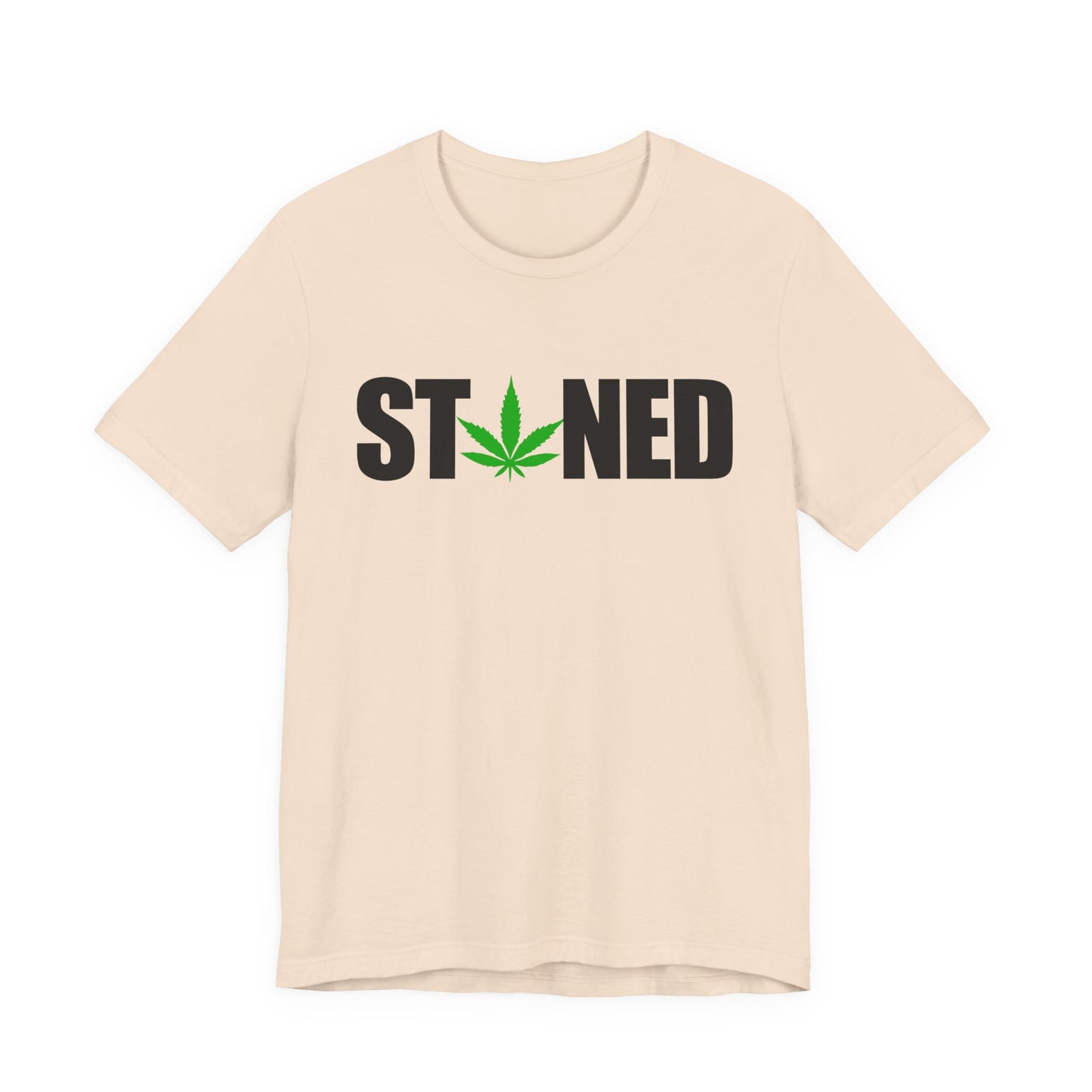 Stoned Pot Leaf Graphic Tee | Unisex Short Sleeve T-Shirt, Relaxed Cannabis Tee, Perfect for Parties, Festivals or Gifts, Fun Comfortable Streetwear For Potheads
