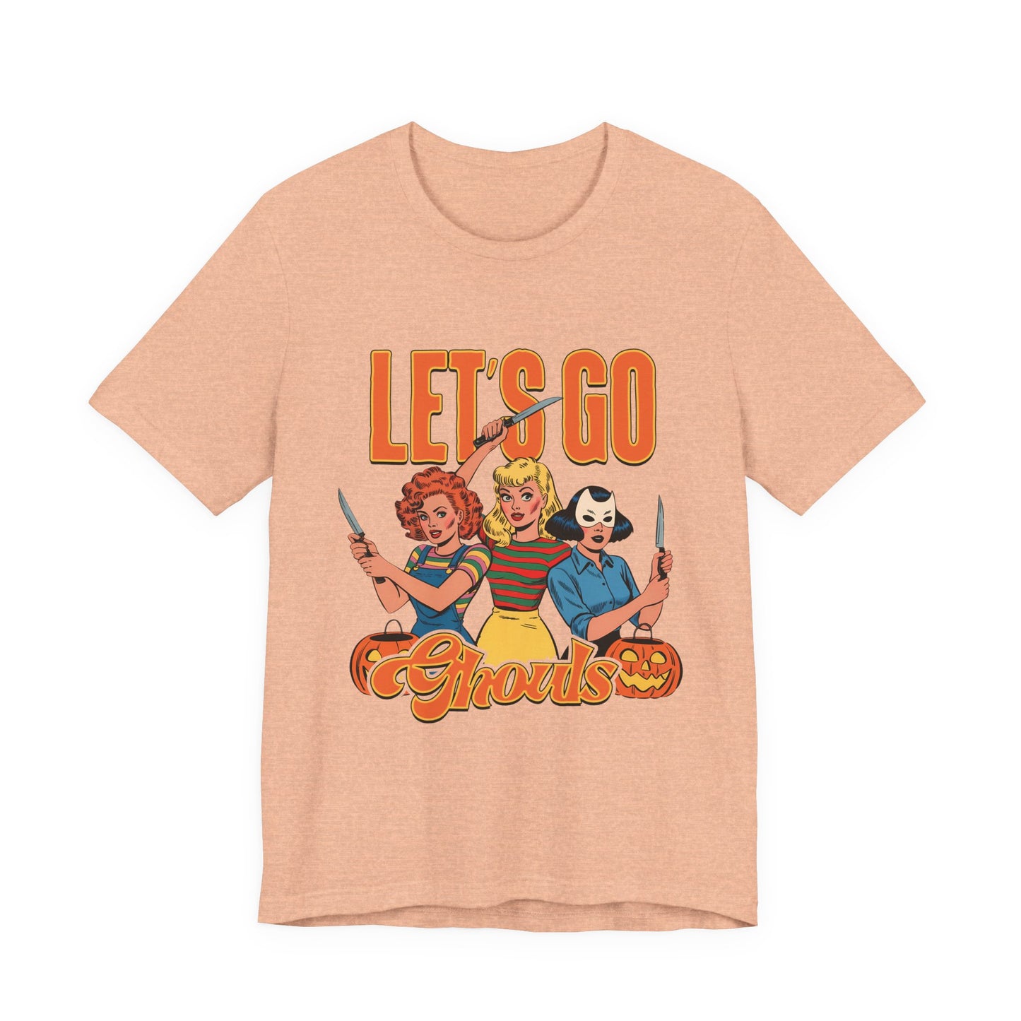 Let's Go Ghouls Halloween Graphic Tee, Unisex Jersey Short Sleeve T-Shirt, Let’s Go Ghouls, Spooky Shirt, Autumn Apparel, Costume Party Top