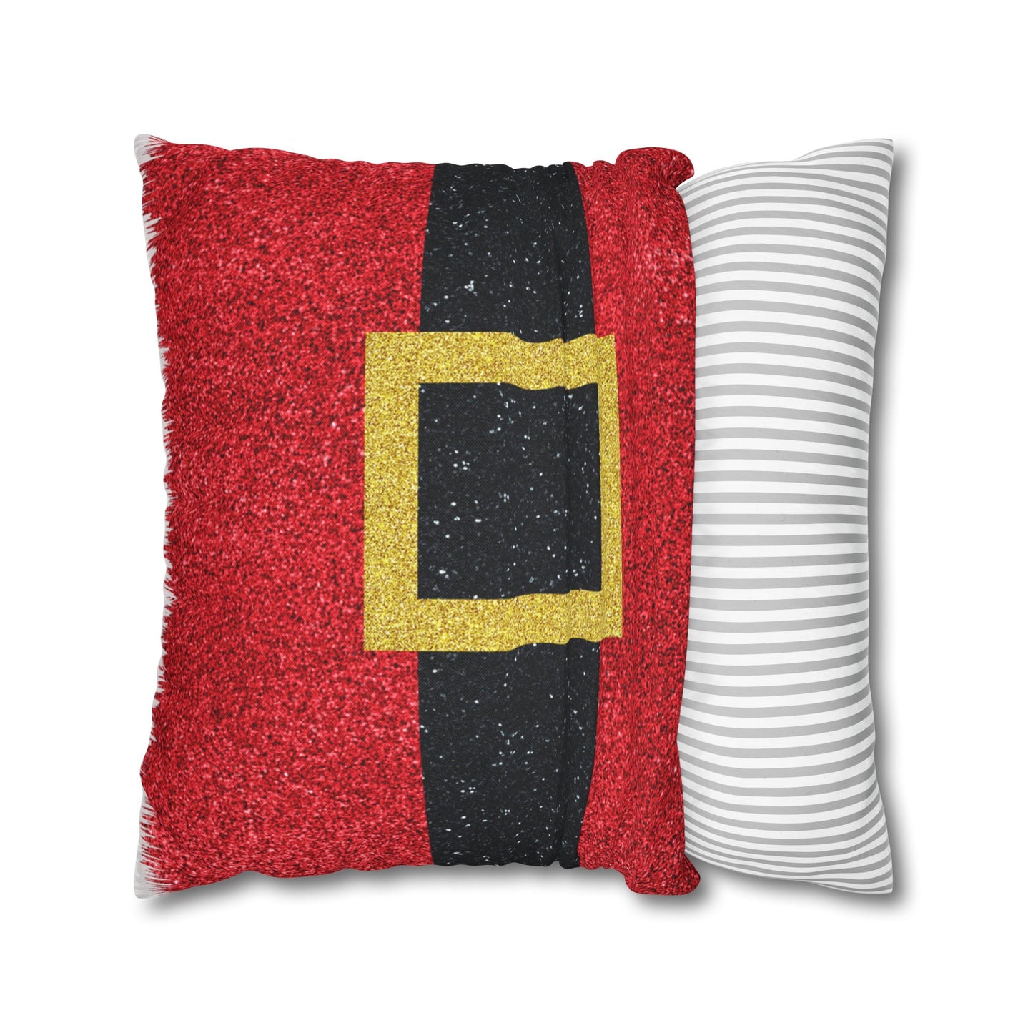 Santa Belt Decorative Christmas Pillowcase | Holiday Decorative Throw Pillow Cover COVER ONLY